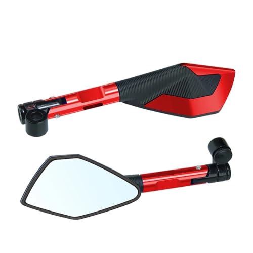 Retrovisor de aluminio para moto con diseño pentagonal giratorio de alta resistencia 7