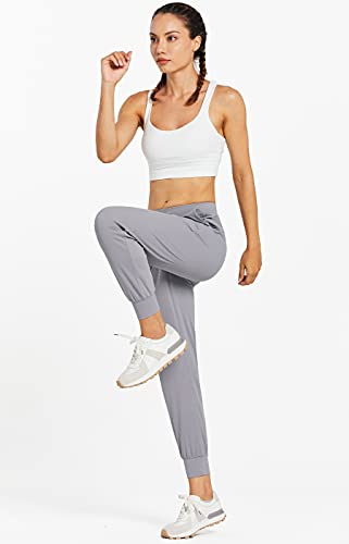 Image of Libin Women's Joggers Pants Athletic Casual Sweatpants Petite /Regular /Tall | Running, Workout, Gym, Yoga, Lounge, Travel, Golf Clothes with Pockets, 4 way stretch, Tapered, Dance Trousers