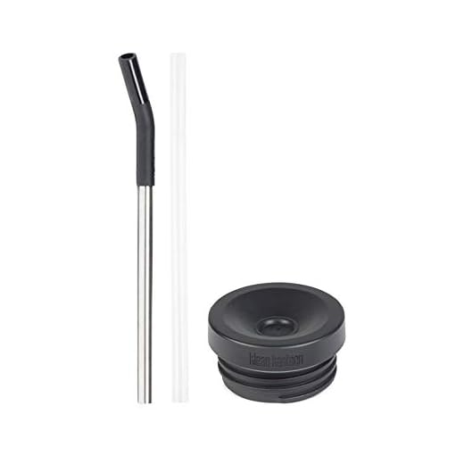 Klean Kanteen Unisex – vuxna isolerade och breda kantinkepsar vattenflaska, unisex – vuxna, halmlock, 1006118, svart, en storlek