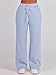 ANRABESS Women 2 Piece Outfits 2025 Fall Fashion Airport Wide Leg Pants Lounge Set Leisure Travel Vacation Clothes Sweatsuits Sky Blue X-Small