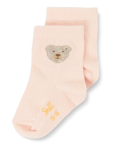 Steiff Calcetines de algodón para niños pequeños, ajuste suelto y cómodo, lavable a máquina, rosa chintz, 16