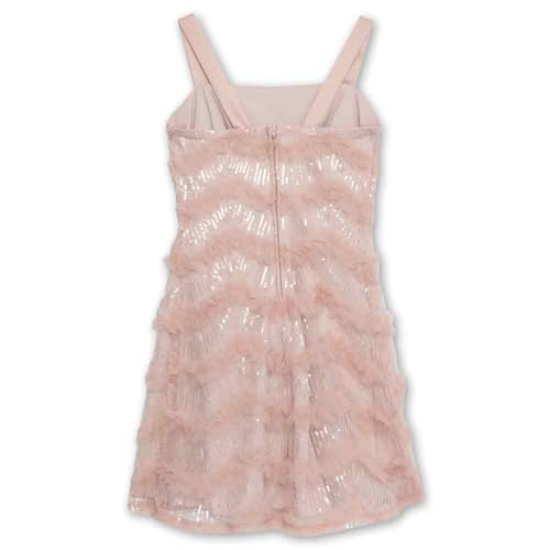 Speechless Girls' Sleeveless Square Neck Textured Ruffle Sequin Mini Dress2