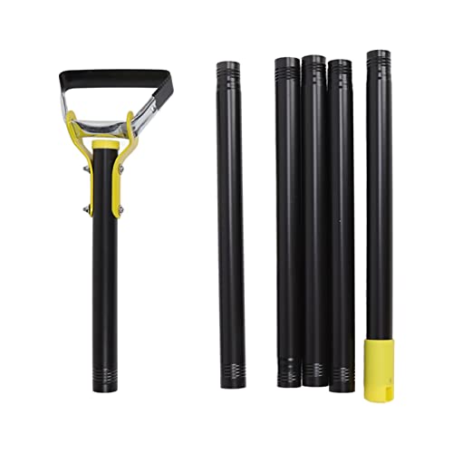 Zappetta da giardino con manico lungo regolabile, zappetta sarchiatrice a staffa in acciaio inox, zappetta a ciclo di spinta e trazione per smuovere il terreno e coltivare intorno (6 Sezione)