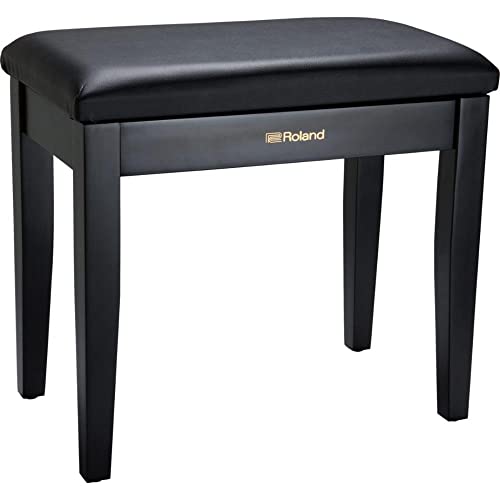 Roland Klavierbank in schwarzem Satin-Finish mit Vinyl-Sitz und Aufbewahrungsfach für Partituren – RPB-100BK