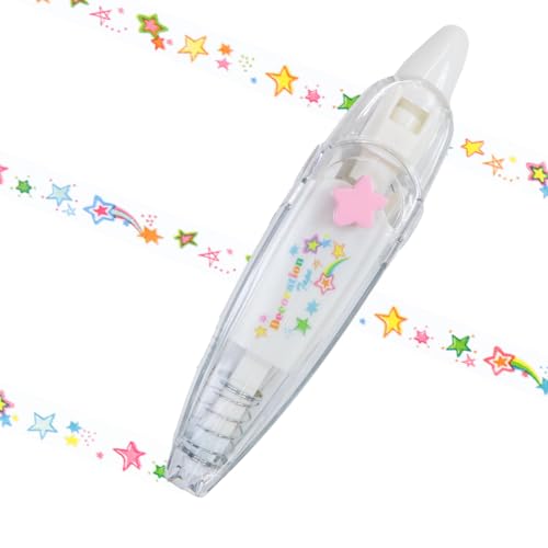 デコレーションテープ ペン 【スター】 星 手帳 デコ スケジュール 手紙 カレンダー アルバム 【6mm幅 長さ4m】 きらきらぷんぷん丸 DEPN-001