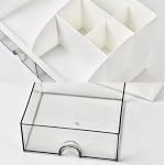 Desk Organizer, Office Desktop Storage Box with Compartments and Drawers | Accessories Organizers Pen Holder for Storage Box, Desk Organizers for Stationary, Makeup, Desktop