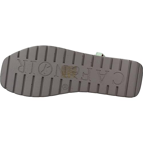 Infradito con Suola Squadrata e Maxi Catene Verde