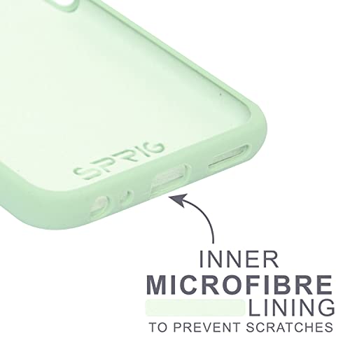 Image of SPRIG Compatible with VIVO Y33s Phone Liquid Silicone Cover Premium Back Cover Drop Tested Shock Proof Mobile Case for Men, Women, Boys and Girls with Camera Protection (Mint Green)