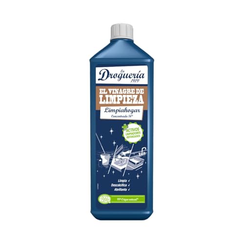 LA DROGUERIA - Vinagre limpiador concentrado (1 L, 4 unidades)
