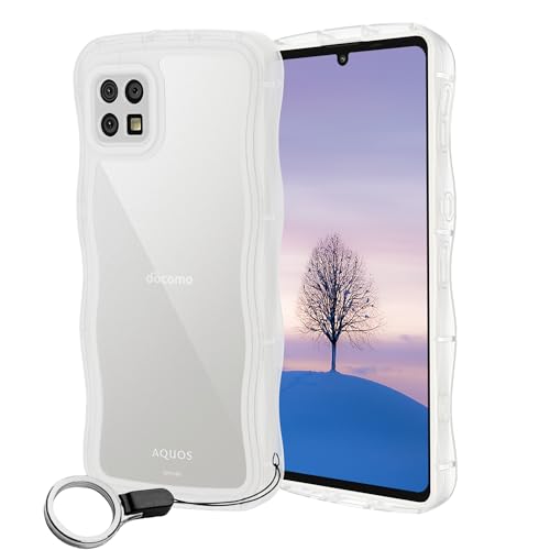 Amazon.co.jp: AQUOS sense6 sense6s ケース クリア ウェーブ SH-54B