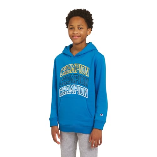 Image of Champion boys Graphic Hoodie Pullover Sweatshirt for Kids With Stylish Embellishments