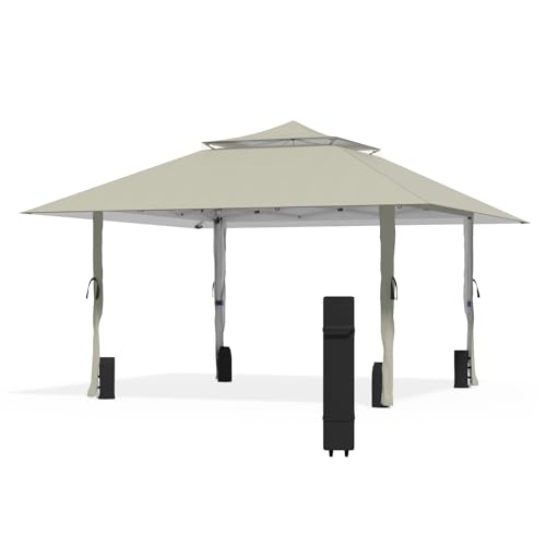 Favofamilie Pop Up Canopy Tent 13x13 FT, Outdoor Easy Setup Gazebo with Wheeled Carry Bag, Heavy...