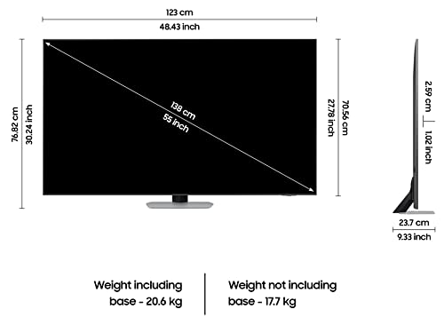 Image of Samsung 138 cm (55 inches) 4K Ultra HD Smart Neo QLED TV QA55QN90CAKLXL (Carbon Silver)