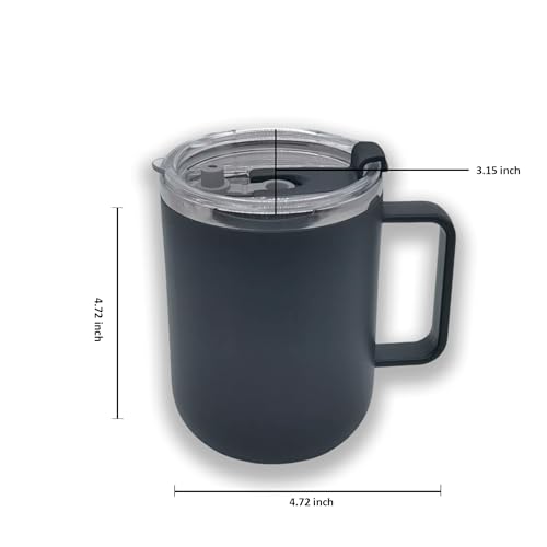 Vaso de acero inoxidable con tapa 500ml negro miniatura 2