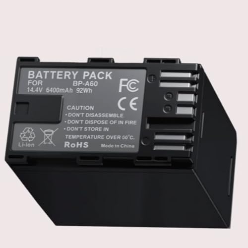 Amazon | JULUCA OEM BP-A60【14.4V 6400mAh/92Wh】 カメラ用