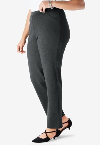 Roaman's Women's Plus Size Straight Leg Ultimate Ponte Pant4