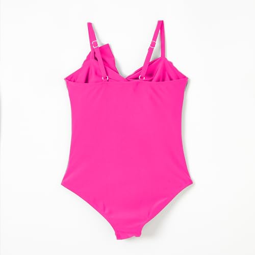 IFFEI Women One Piece Swimsuit Mommy and Me Tummy Control Bathing Suit Cutout High Waisted Girls Swimwear Beachwear2