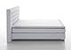 Atlantic Home Collection Boxspringbett ANNI, 140x200 cm, inklusive Topper (Härtegrad H2), hellgrau