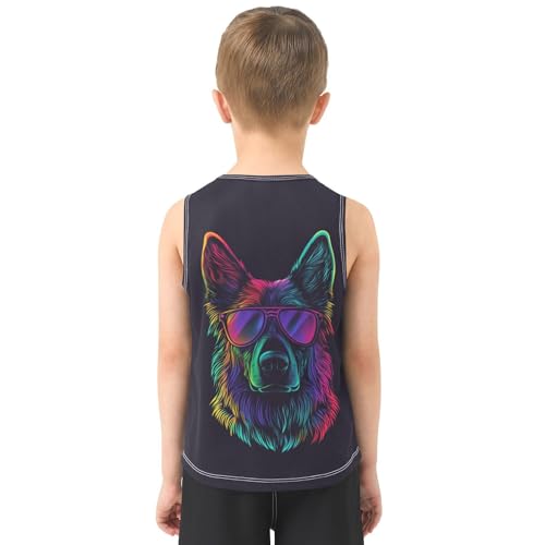 Cool Dog Dark Boys Tank Tops Toddler Sleeveless Tank Top Undershirts for Summer,3T3