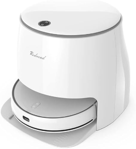 Redroad G10 Staubsauger Roboter mit Wischfunktion, Saugroboter mit Selbstreinigend Dock , Automatischer Hebemop, Reinigung mit elektrolysiertem Wasser, 4,5-l-Wassertank und 4-l-Abwassertank, Beige