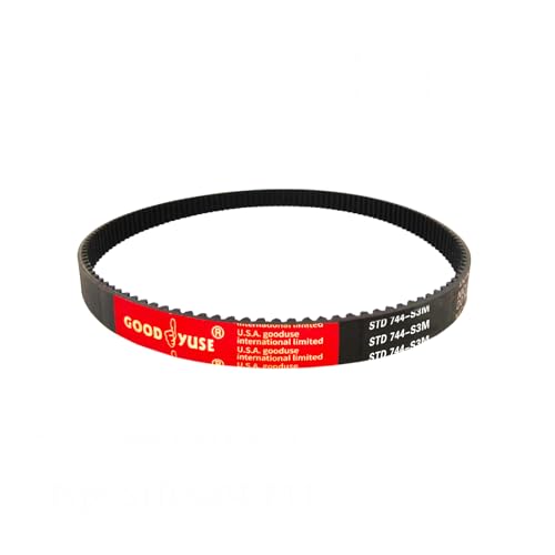 GOODYUSE S3M-744-15mm STD Timing Belt, 248 Teeth, 744mm Length x 15mm Width, 3mm Pitch, High Quality Closed-Loop Synchronous Rubber Timing Belts