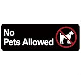 No Pets Allowed Sign – Pet-Free Commercial Sign, Premium Durable Acrylic Material, Super Strong Self-Adhesive, Quick And Easy Installation, Perfect For Your Business (9 x 3 Inches, Black)