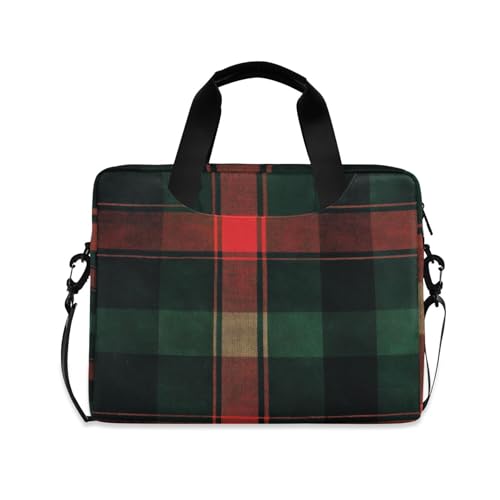 Maletín para portátil 13-15.6" rojo con verde tartán ALAZA miniatura 1