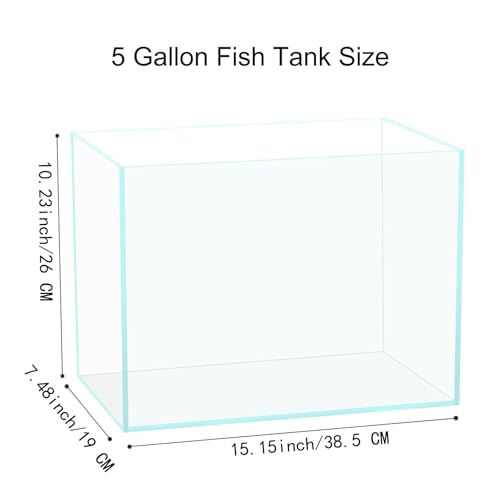 Image of Vimvins 5 Gallon Glass Fish Tank, Easy to Maintain Small Aquarium for Betta /Goldfish /Snails /Shrimp and Aquatic Planting.