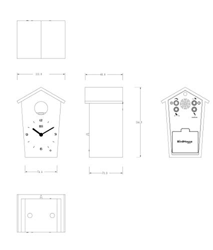 KOOKOO BirdHouse mini bianco, piccolo orologio