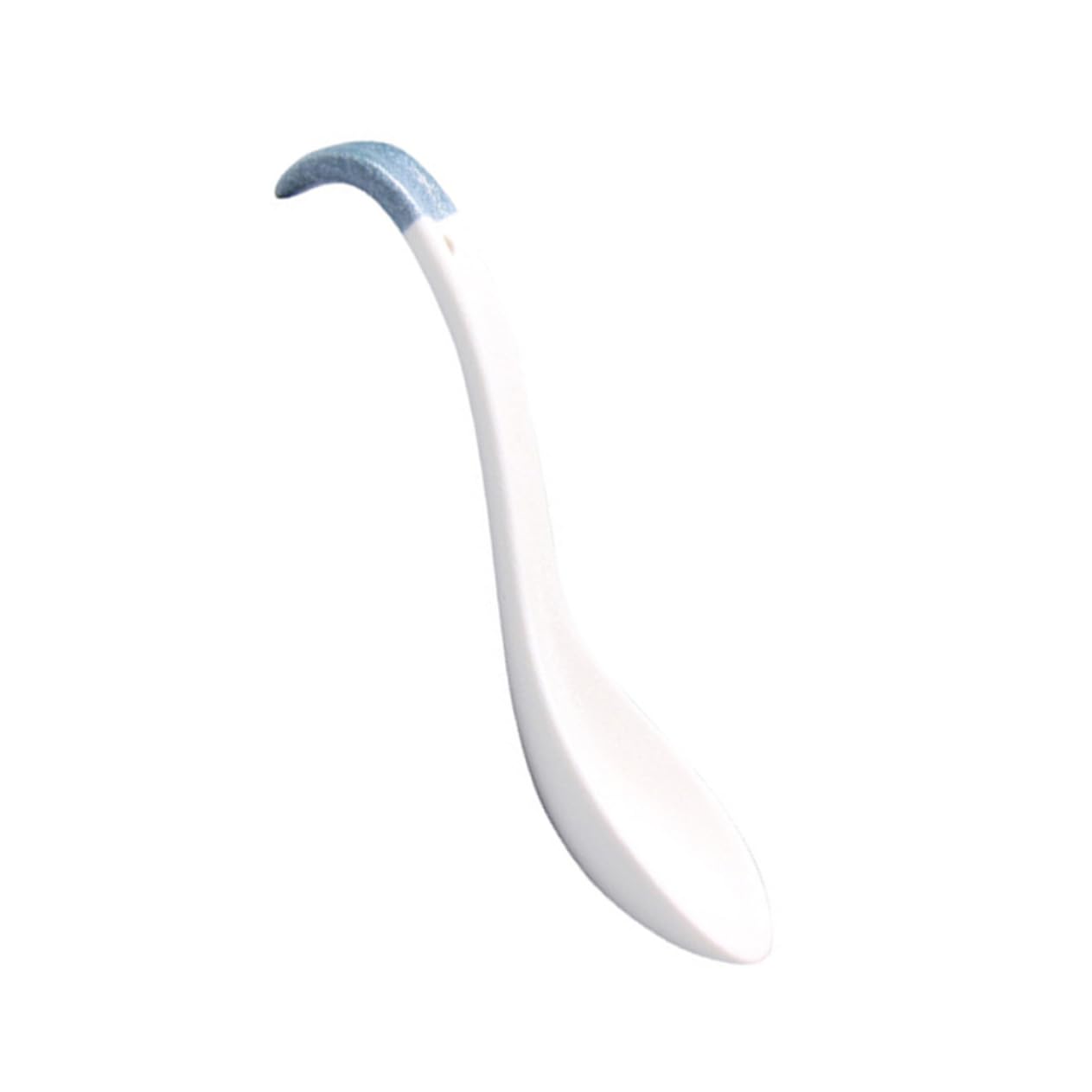 AUTSUPPL Ceramic Ladle Spoon Curved Handle Dumpling Spoon Asian Utensils for Serving Cutlery Home Restaurant Use