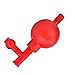 Rubber Suction Bulb, Lab Rubber Suction Bulb with 3 Valves Safe Pressure Quantitative Pipette Filler Elastic Rubber,Large Suction Force for Industrial and Mineral Llaboratories(Red)
