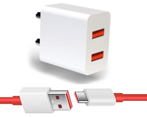 Image of Dual Port Charger for Xiaomi Redmi Note 11 Pro Plus 5G Original Like Charging Adapter Type c Charger Fast Adaptor with Type c Charging Cable (O-Dual Port Red)