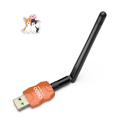 Class 1 Long Range Bluetooth Adapter for PC, QGOO USB Bluetooth Adapter for PC 5.3+EDR, Bluetooth Dongle Bluetooth Receiver Support Windows10/8.1/8/7?orange-050?