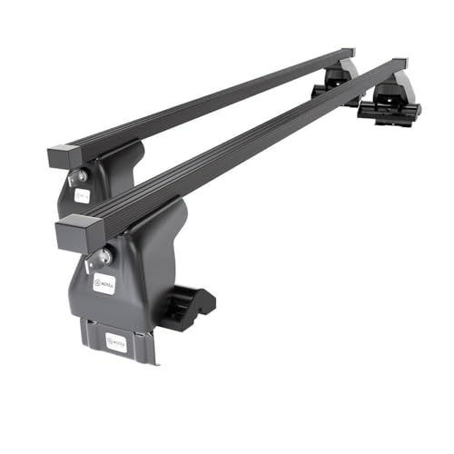 Mossa Barre Portatutto In Acciaio Compatibili Con Toyota Yaris Mk Ii Hatchback (2006-2011) Nero - Portapacchi Auto - Portabagagli Barre Da Tetto - Senza Punti Di Fissaggio Di Serie - 3