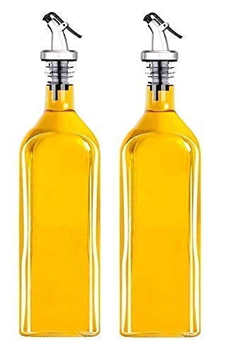 TYRUS Oil dispencer 1000ml Oil Bottle 1000ml Oil Dispenser for Kitchen 1 Litre Glass - Clear - 1000 ml - Pack of 2 (B08TRH3HDC) Amazon Price History, Amazon Price Tracker