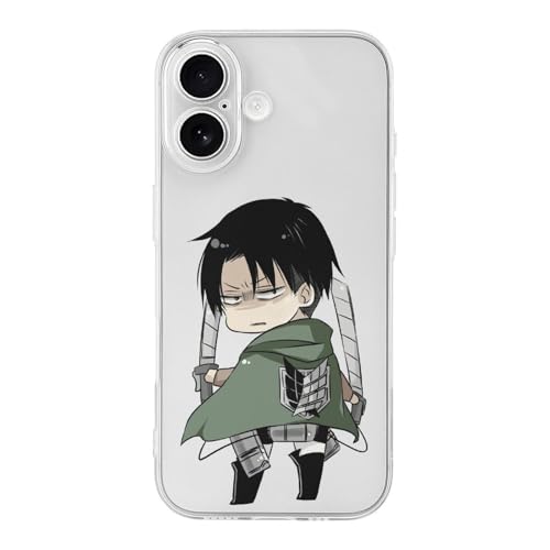 iPhone17用ケース 進撃の巨人 リヴァイ 兵長 アイフォン17用カバー TPUカバー スマホケース 薄型 軽量 透明シェル 耐久性 おしゃれ ワイヤレス充電