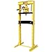 12-Ton Professional Bottle Jack Shop Press with Precision Pressure Gauge for Heavy-Duty Bending Straightening and Industrial Applications (Yellow)