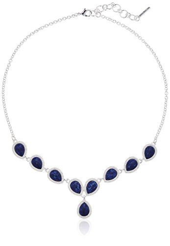 NINE WEST Collar clásico Ajustable en Forma de Y, Talla única, Resina, Perla