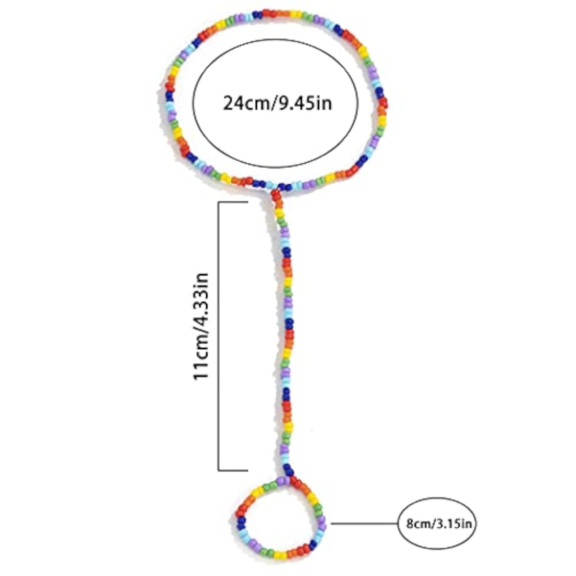 Women's Boho Beaded Foot Chain Anklet, Simple and Stretchy