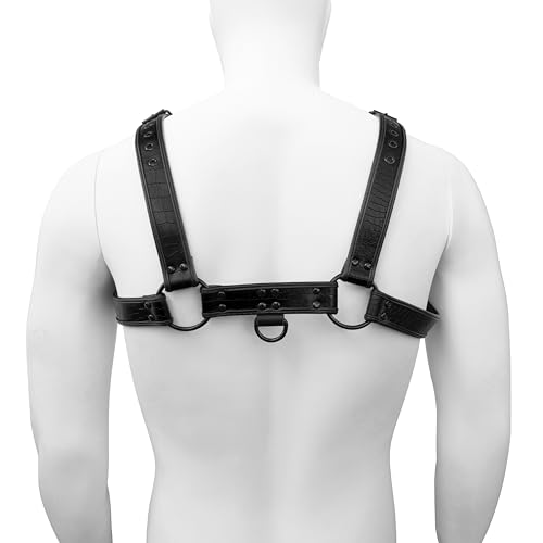 Mens Harness Belt Adjustable Crocodile Print Body Chest Harness Belt for Halloween Christmas3