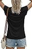 AirMood Womens Cap Sleeve Crewneck Tshirt Tops Summer Casual Plain Tee Shirt (Black,L) #4