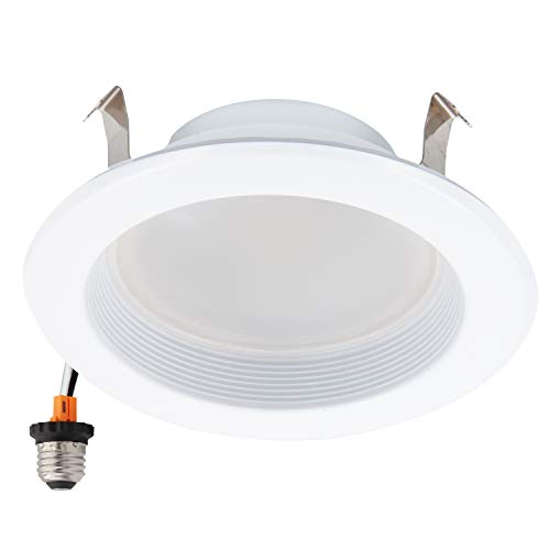 4"-Inch 850 Lumens Maxxima Dimmable Led Retrofit Downlight 4000K Neutral White, 850 Lumens Energy Star, 75 Watt Equivalent E26 Adapter (Pack Of 4) #TOP1