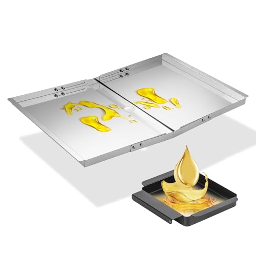Fettauffangschale für Nexgrill Ersatzteile, Universal Fettwanne mit Auffangwanne 61cm bis 76cm, Verstellbar Tropfpfanne für 4/5 Brenner Gasgrill von Charbroil, Dyna Glo, Kenmore, Expert Grill und mehr