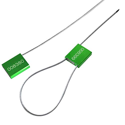 500 peças de selos de cabo de segurança numerados laços de zíper de metal etiquetas de envio à prova