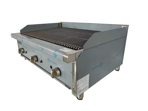 Steelbus 36'' Heavy Duty Commercial Charbroilers 3 Burner Natural/Propane Gas Countertop Griddle Grill Restaurant Equipment… thumb #1