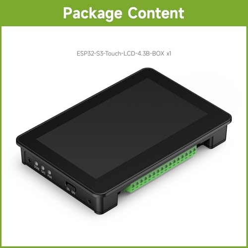 Waveshare ESP32-S3 4.3inch Capacitive Touch Display Development Board B, 800×480 Resolution, 5-Point Touch, 32-Bit LX7 Dual-Core Processor, 240MHz Frequency, with Onboard Antenna and Plastic Case - Image 3
