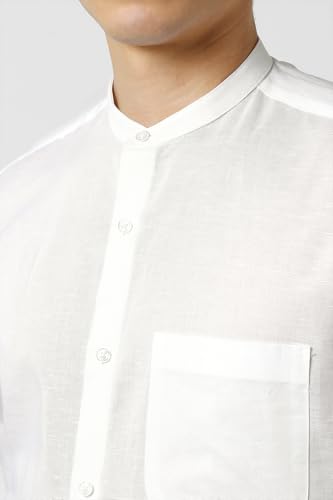 Image of Van Heusen Men Cotton Solid Regular Fit Shirt