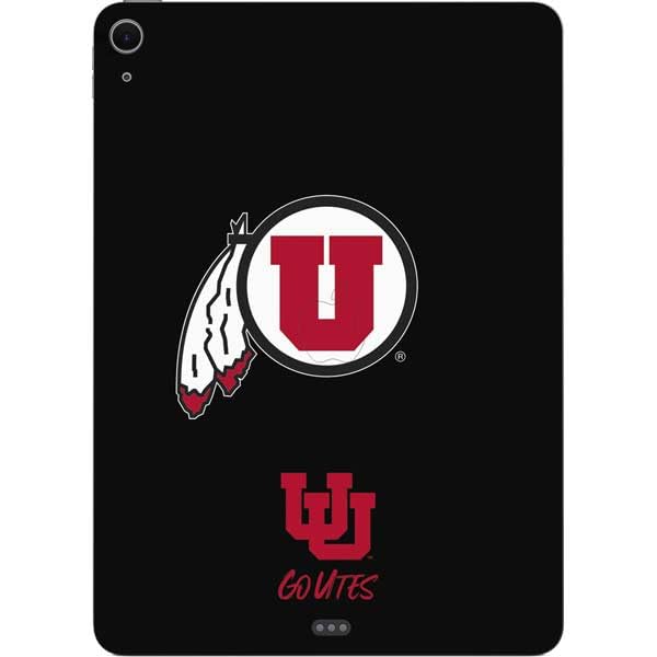 Skinit Decal Tablet Skin Compatible with iPad Air 11in (2024-2025) - Officially Licensed University of Utah Circle and Feather on Black Design