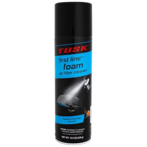 Tusk First Line Foam Air Filter Cleaner 15.5 oz Foam Filter Cleaning Aerosol Removes Old Oil and Embedded Dirt (1)