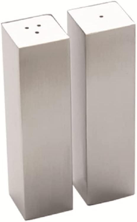 American METALCRAFT, Inc. 2 oz Stainless Steel Salt & Pepper Shakers (Set of 2), Silver
